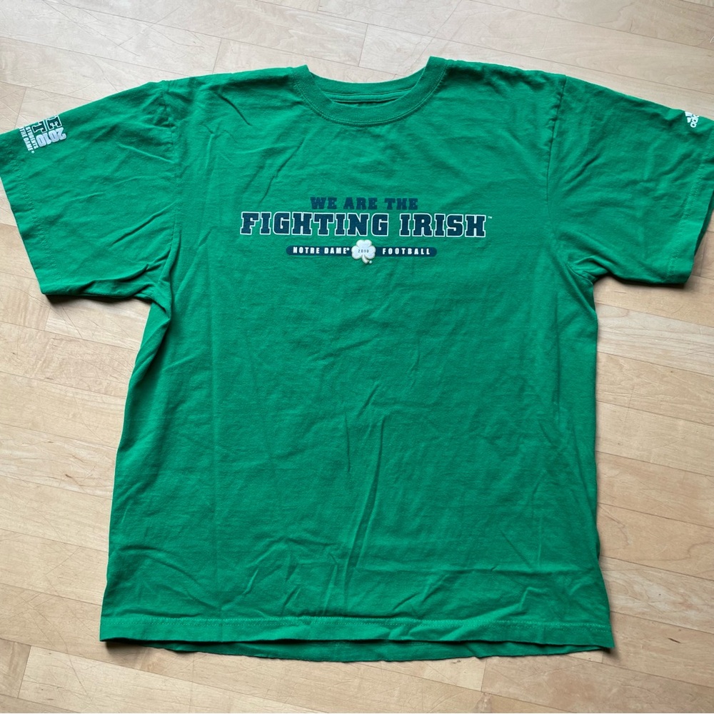Adidas Notre Dame Football Shirt Green Large
